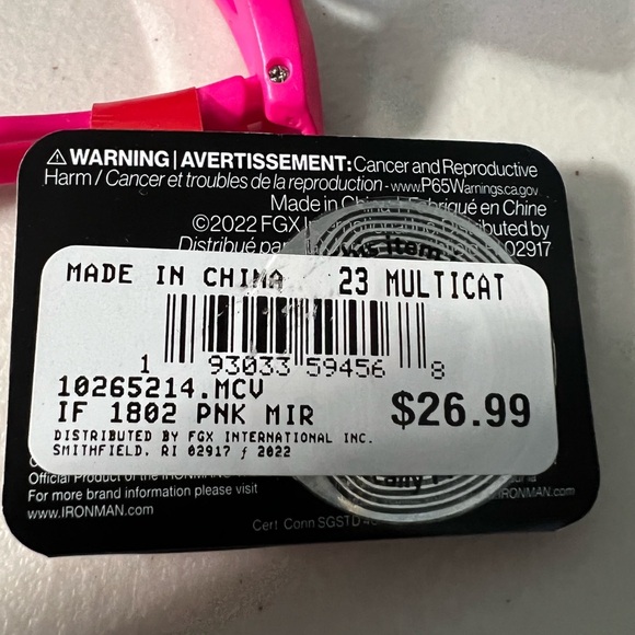 Foster Grant Iron Man Ironflex Hot Pink Sunglasses 100% UVA Protection - Picture 5 of 5